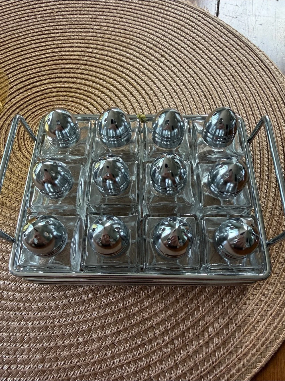 Studio Nova Clear Glass Salt and Pepper Shakers Set of 6 NWT
